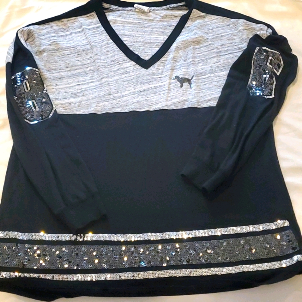 PINK bling ls tee